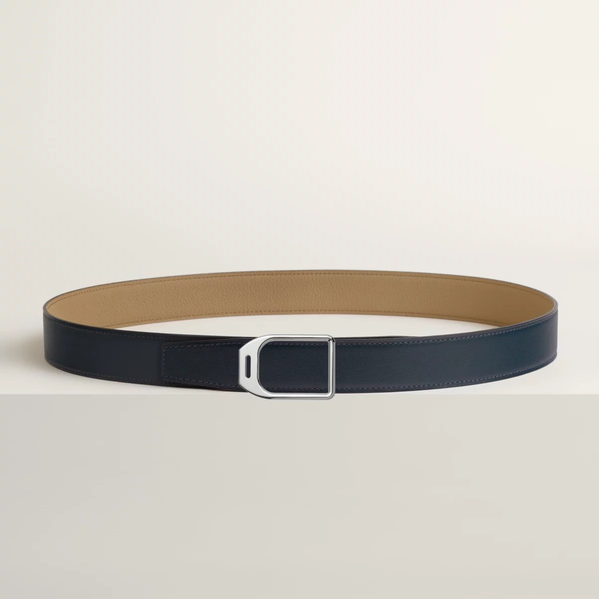Boucle de ceinture Jockey & Cuir de ceinture réversible 32 mm