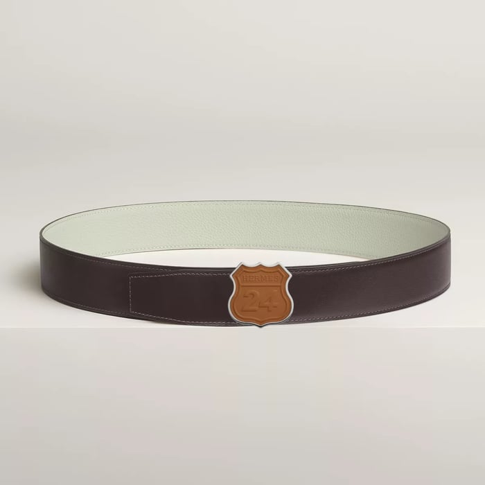 on the Road Belt Buckle & Reversible Leather Strap 38 MM