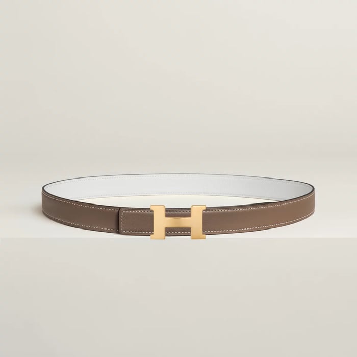 Mini Constance belt buckle & Reversible leather strap 24 mm