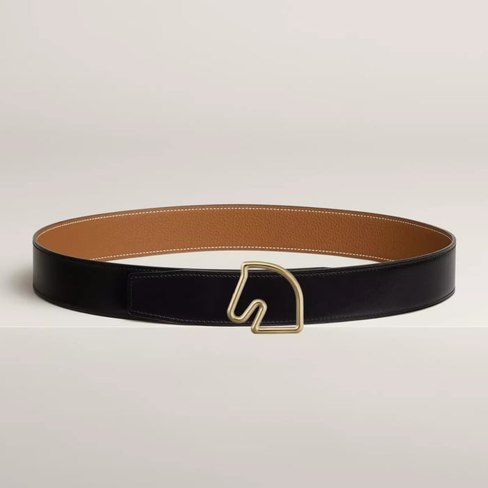 Tete De Cheval Belt Buckle & Reversible Leather Strap 38 MM