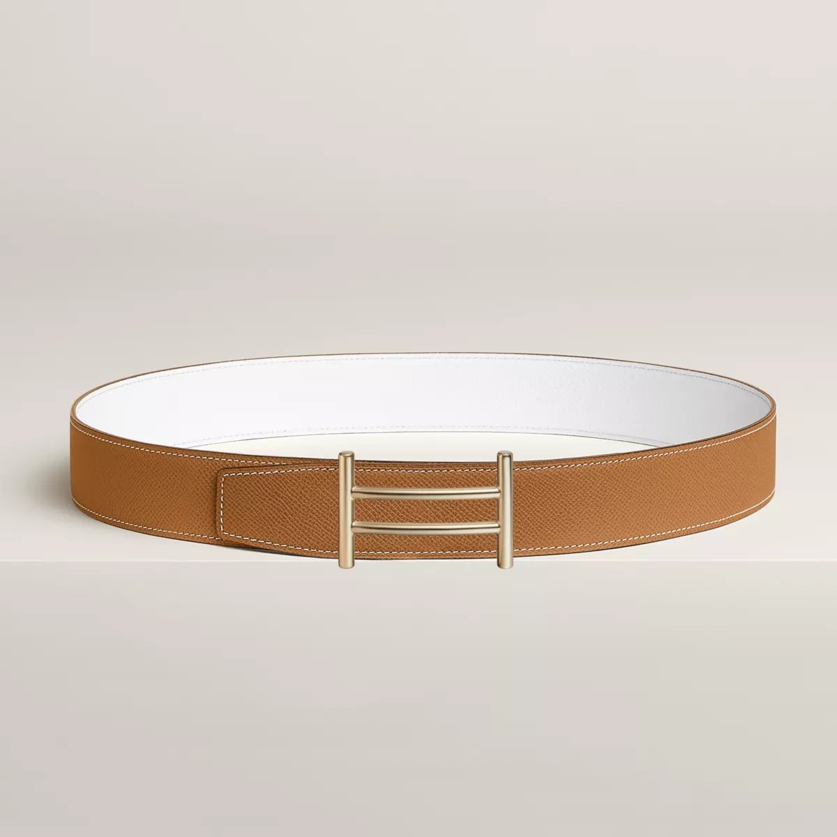 Rider belt buckle & Reversible leather strap 38 mm