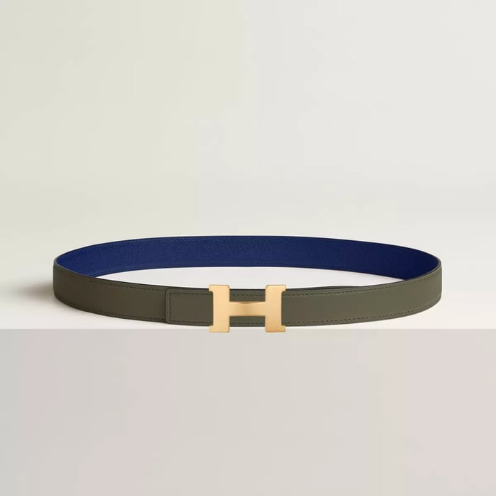 Mini Constance belt buckle & Reversible leather strap 24 mm