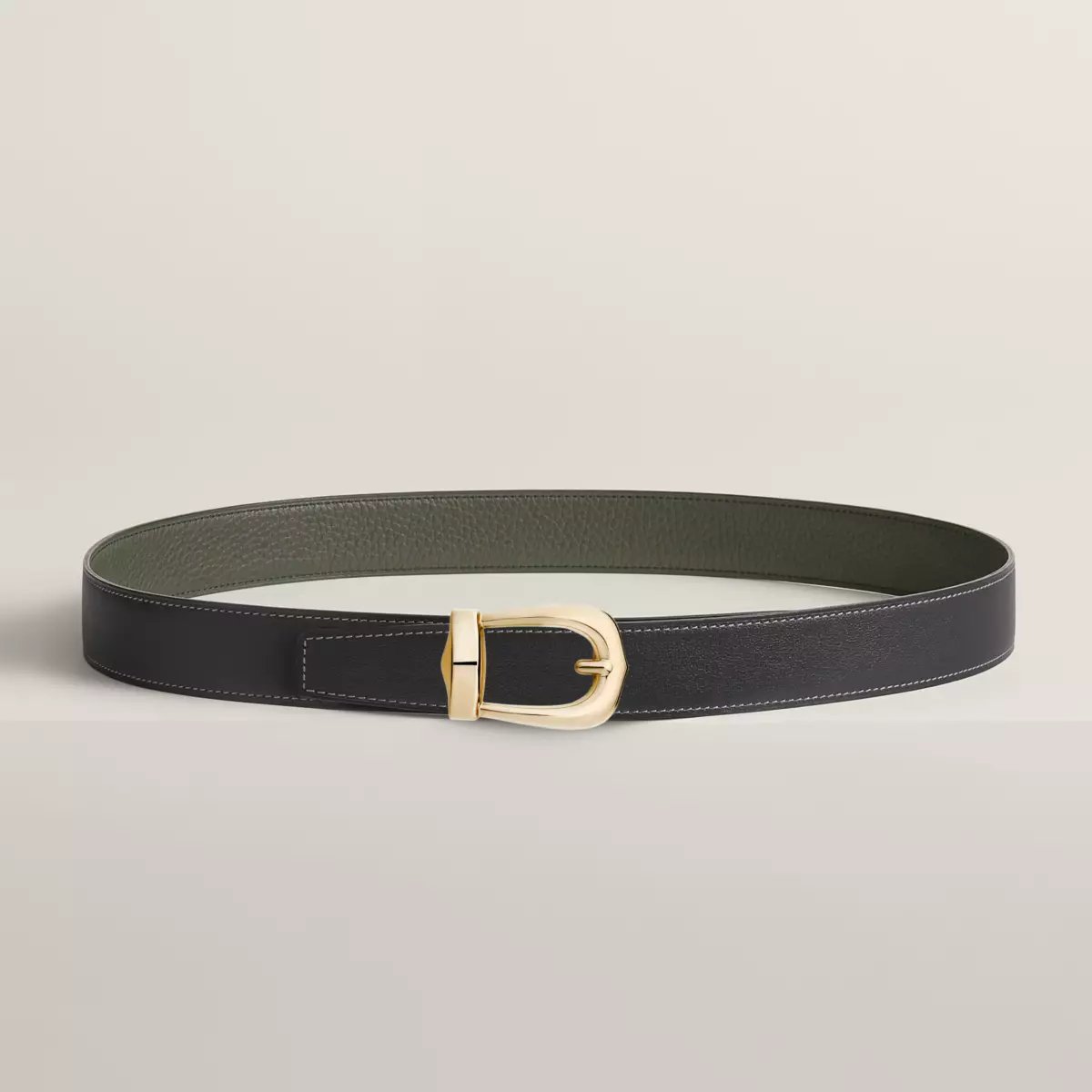 Bride d'Apparat belt buckle & Reversible leather strap 32 mm