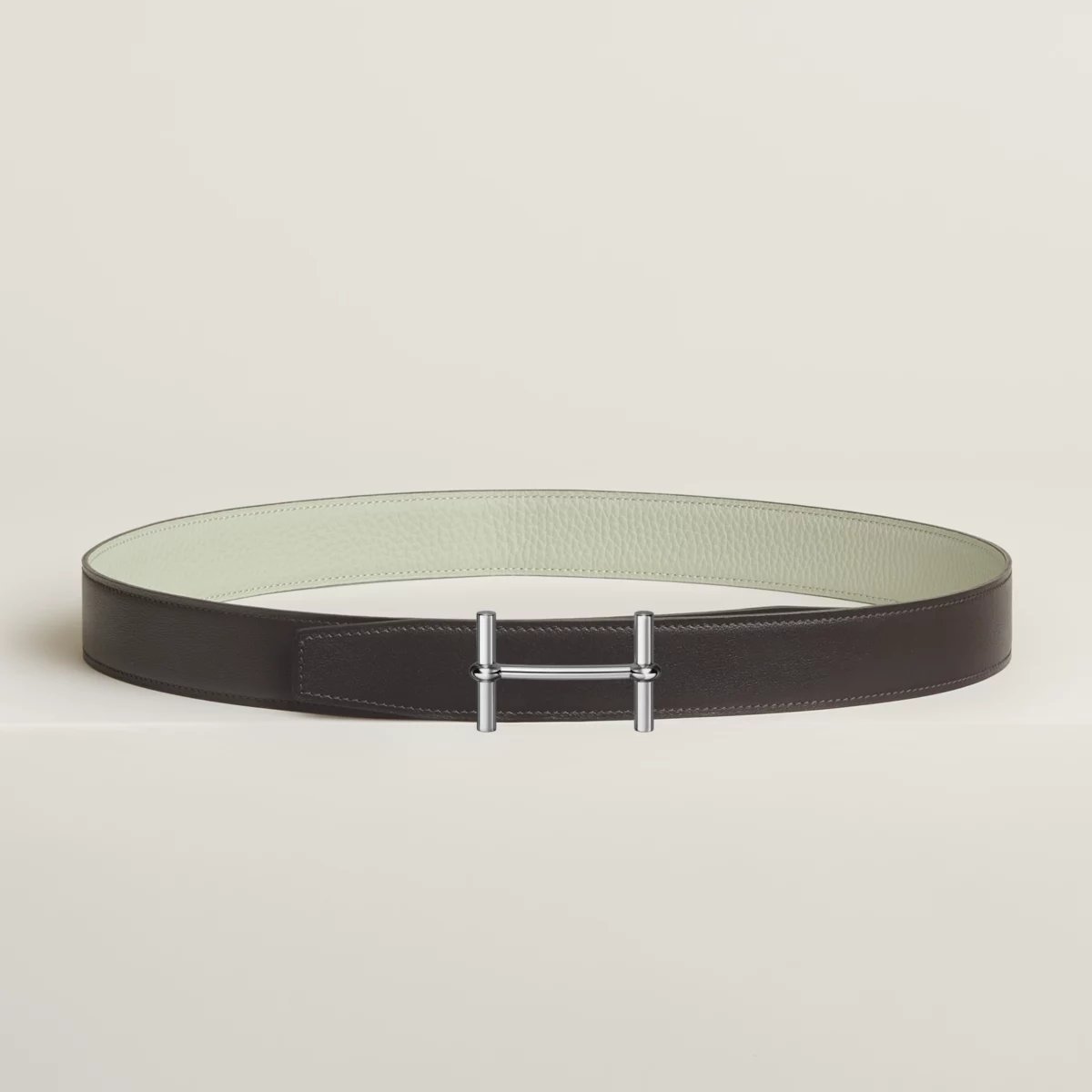 H d'Ancre belt buckle & Reversible leather strap 32 mm