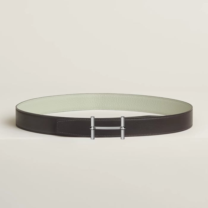 H d'Ancre Belt Buckle & Reversible Leather Strap 32 MM