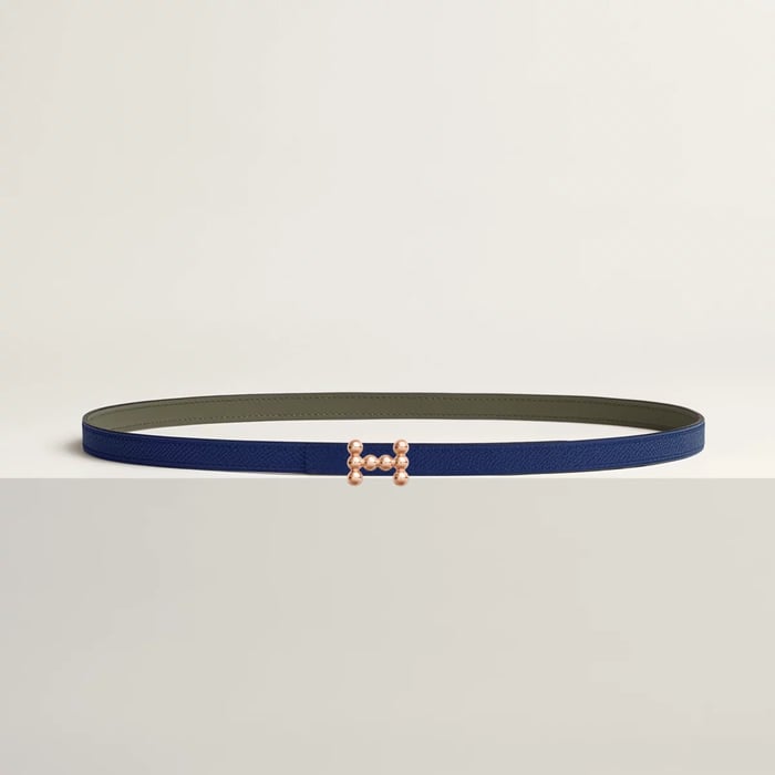 Bubble Belt Buckle & Reversible Leather Strap 13 MM