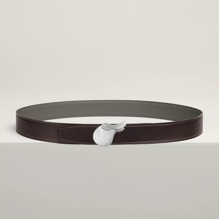 Hippolyte 벨트 버클 & 리버서블 가죽 스트랩 32mm