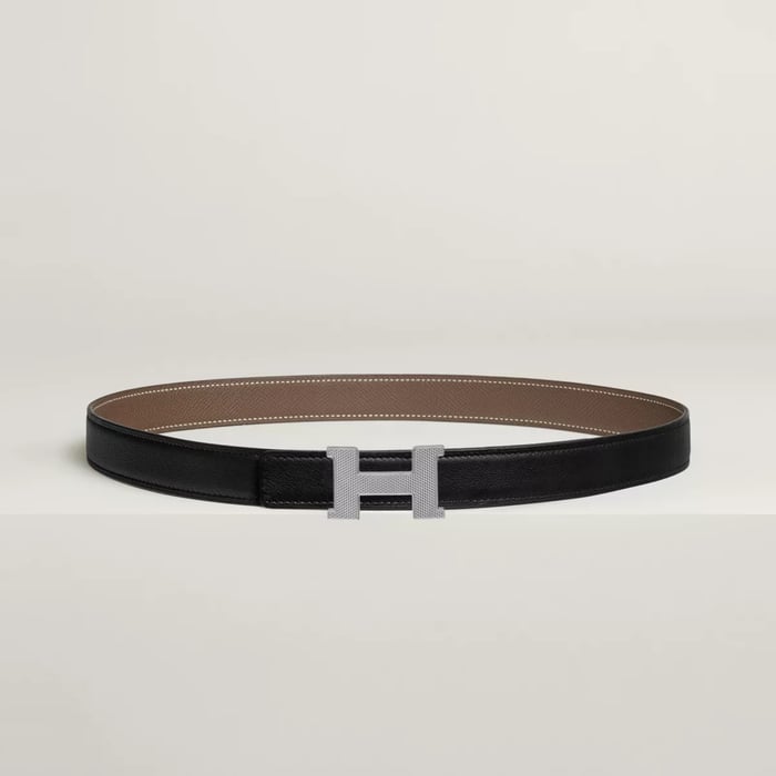 Mini Constance Guillochee Belt Buckle & Reversible Leather Strap 24 MM