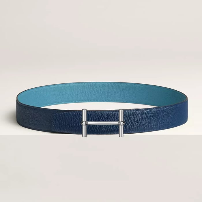 H d'Ancre Belt Buckle & Reversible Leather Strap 38 MM