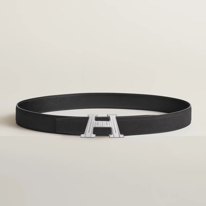 H Take Off Belt Buckle & Reversible Leather Strap 32 MM