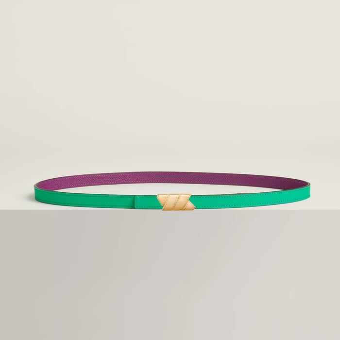 Ruban belt buckle & Reversible leather strap 13 mm