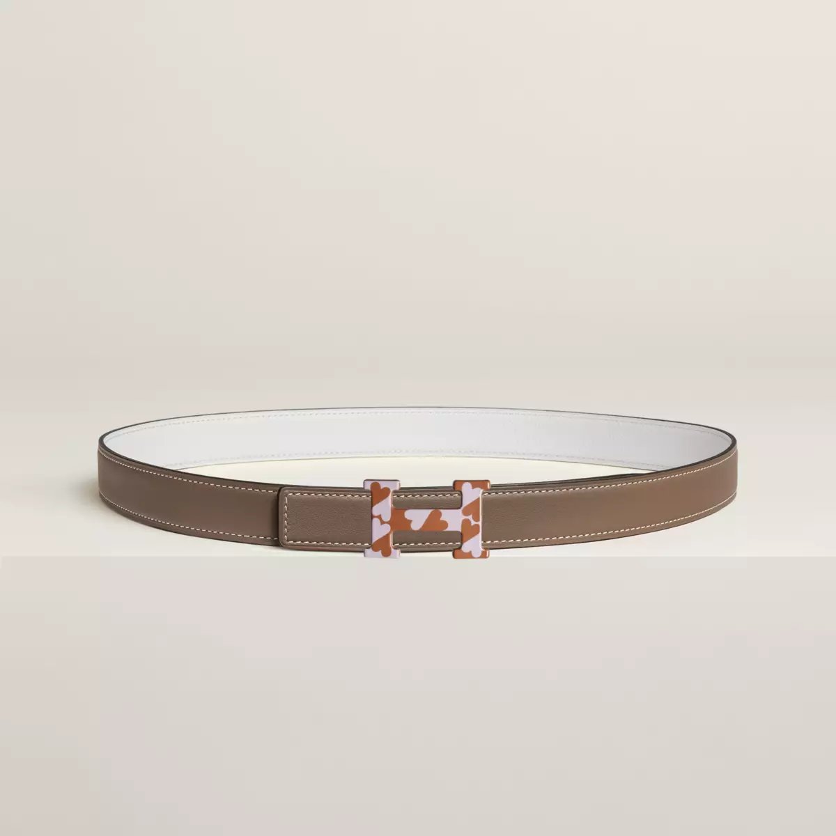 H Email Coeur belt buckle & Reversible leather strap 24 mm