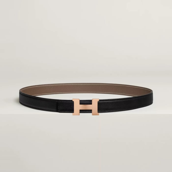 Mini Constance belt buckle & Reversible leather strap 24 mm