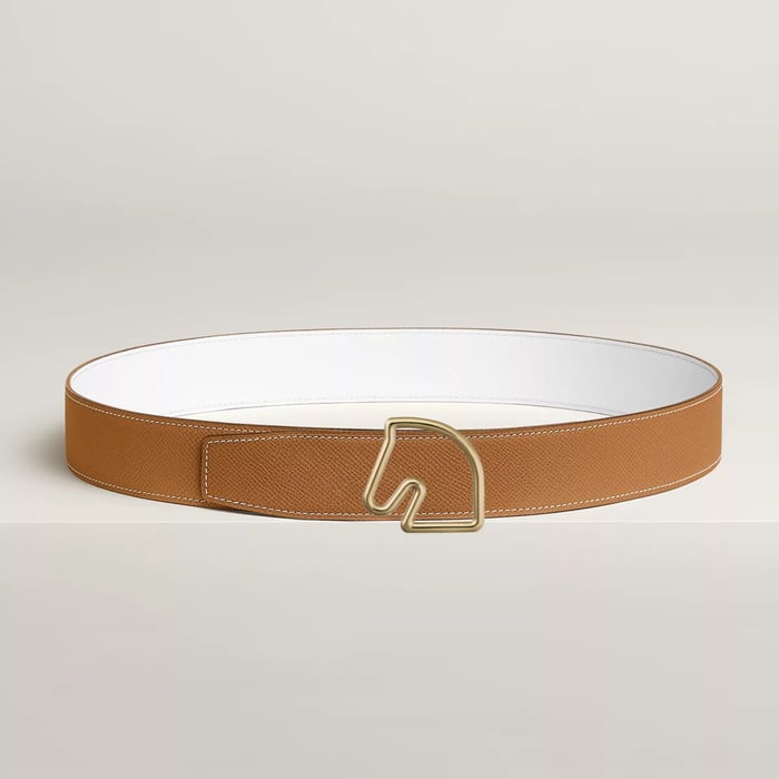 Tete De Cheval Belt Buckle & Reversible Leather Strap 38 MM