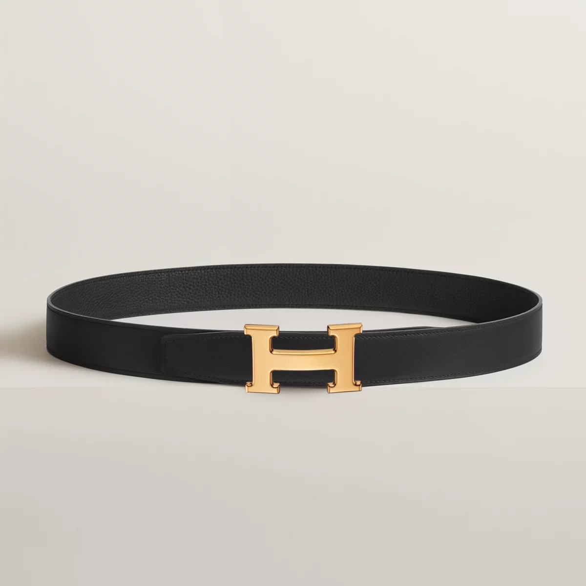 H belt buckle & Reversible leather strap 32 mm