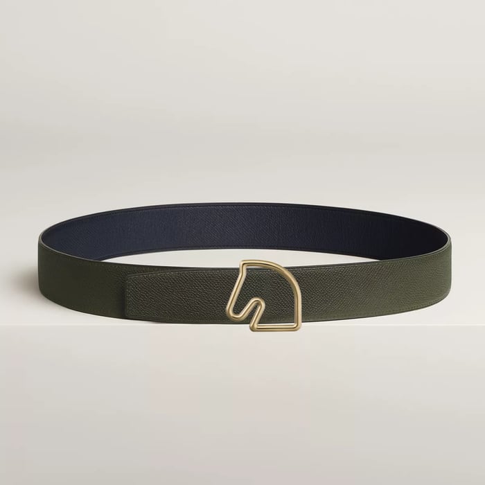 Tete De Cheval Belt Buckle & Reversible Leather Strap 38 MM