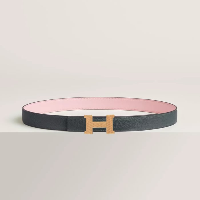 Mini Constance Guillochee Belt Buckle & Reversible Leather Strap 24 MM