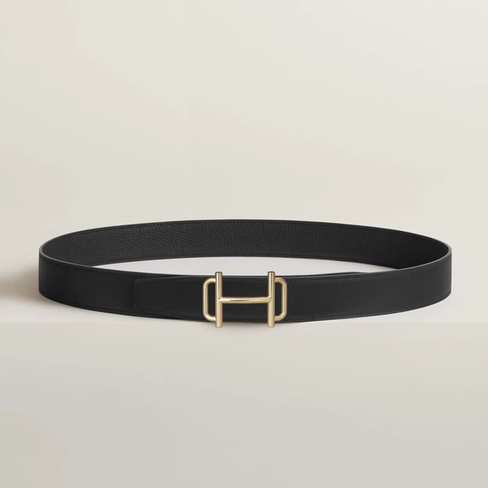 Royal Belt Buckle & Reversible Leather Strap 32 MM