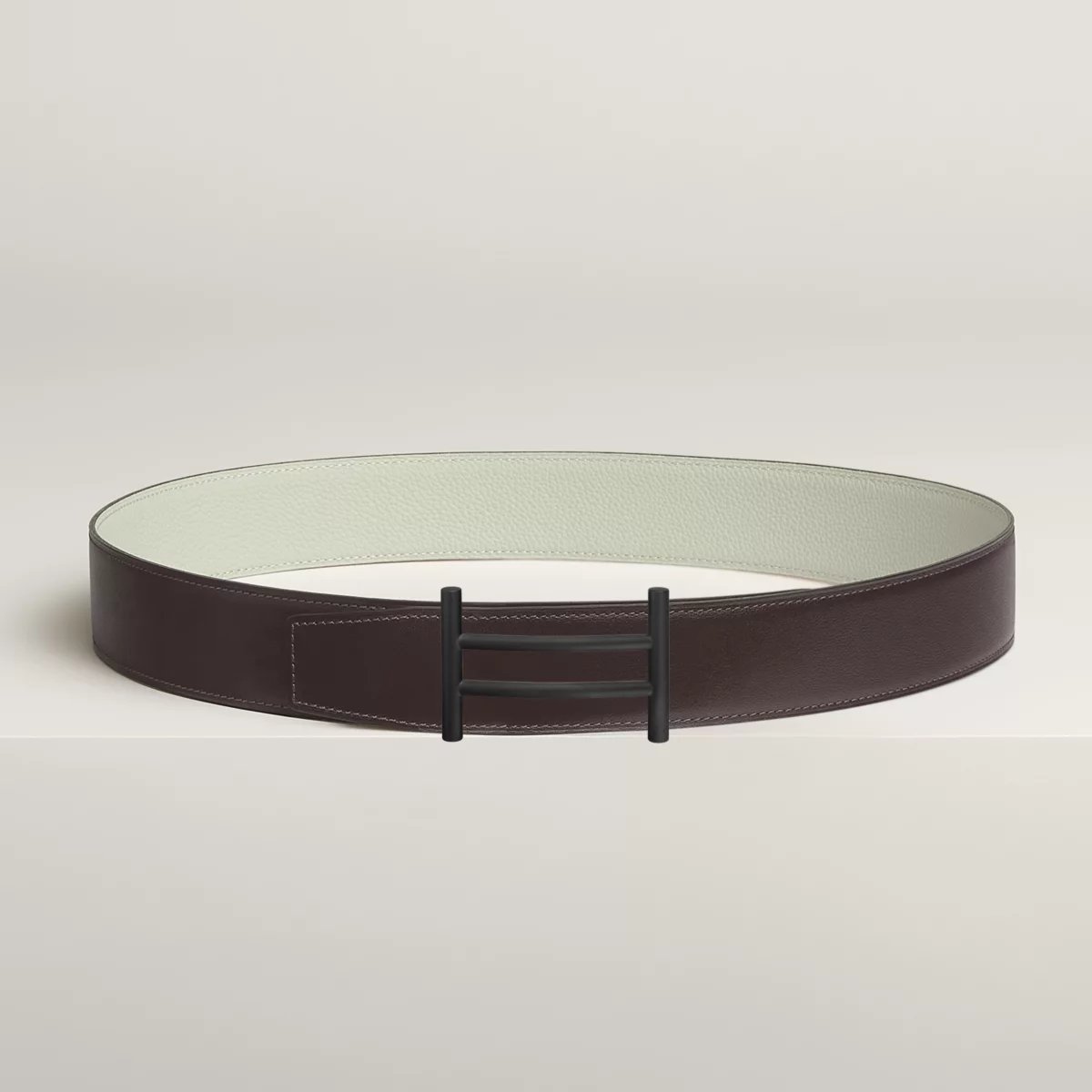 Rider belt buckle & Reversible leather strap 38 mm