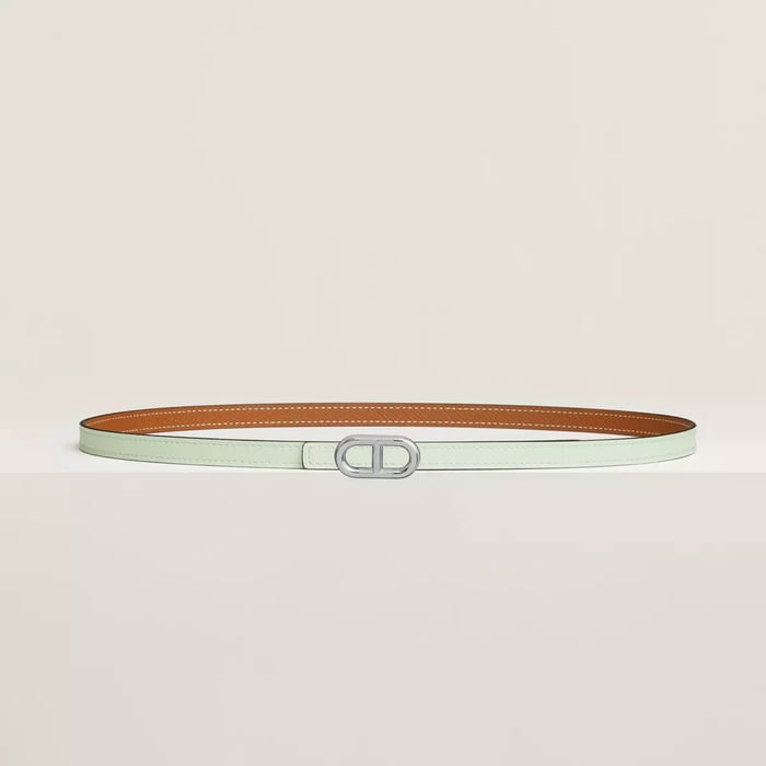 Maillon H belt buckle & Reversible leather strap 13 mm