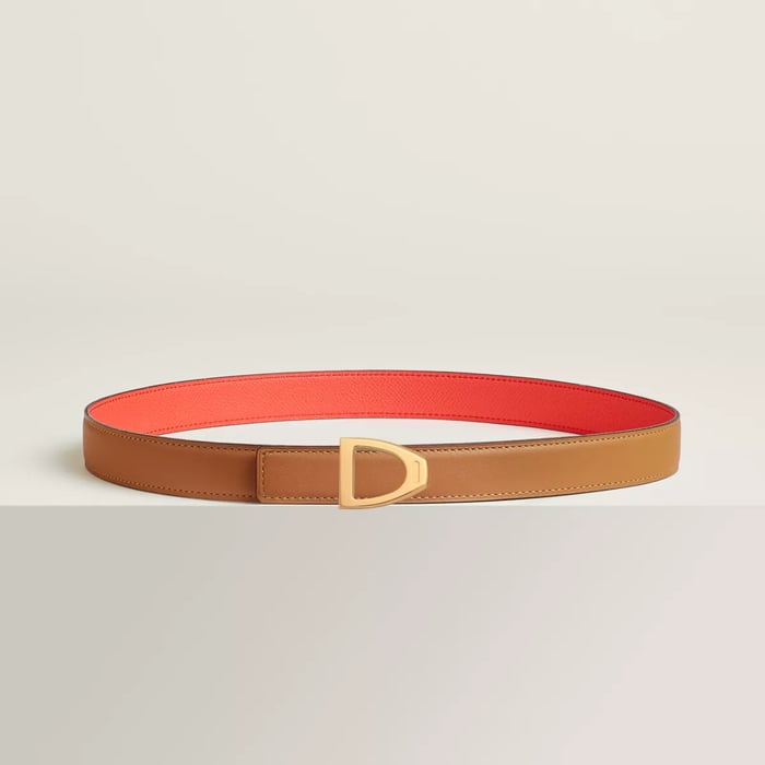 Cavaliere belt buckle & Reversible leather strap 24 mm