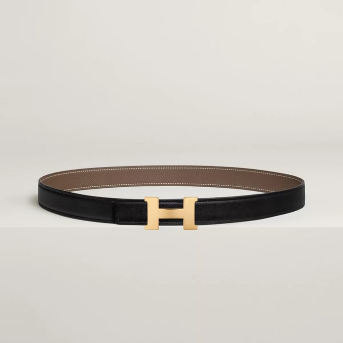 Mini Constance belt buckle & Reversible leather strap 24 mm