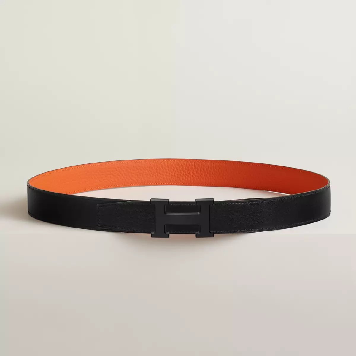 H belt buckle & Reversible leather strap 32 mm