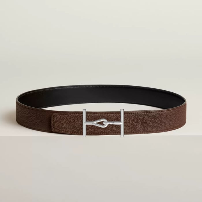 Jumbo Belt Buckle & Reversible Leather Strap 38 MM