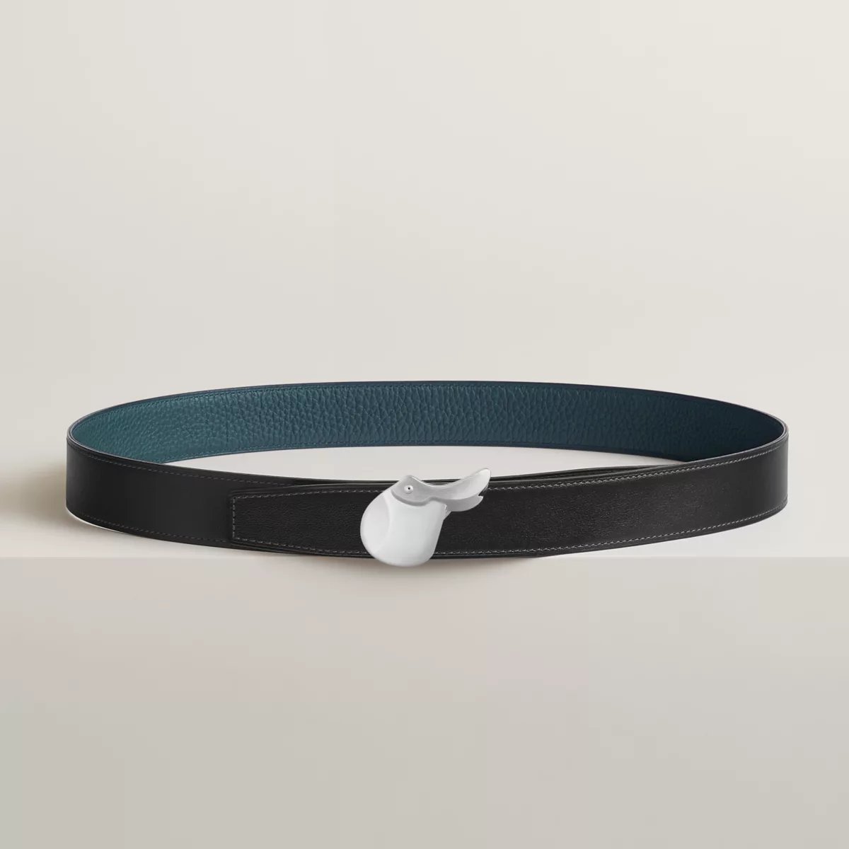Hippolyte belt buckle & Reversible leather strap 32 mm