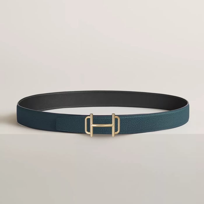 Royal Belt Buckle & Reversible Leather Strap 32 MM