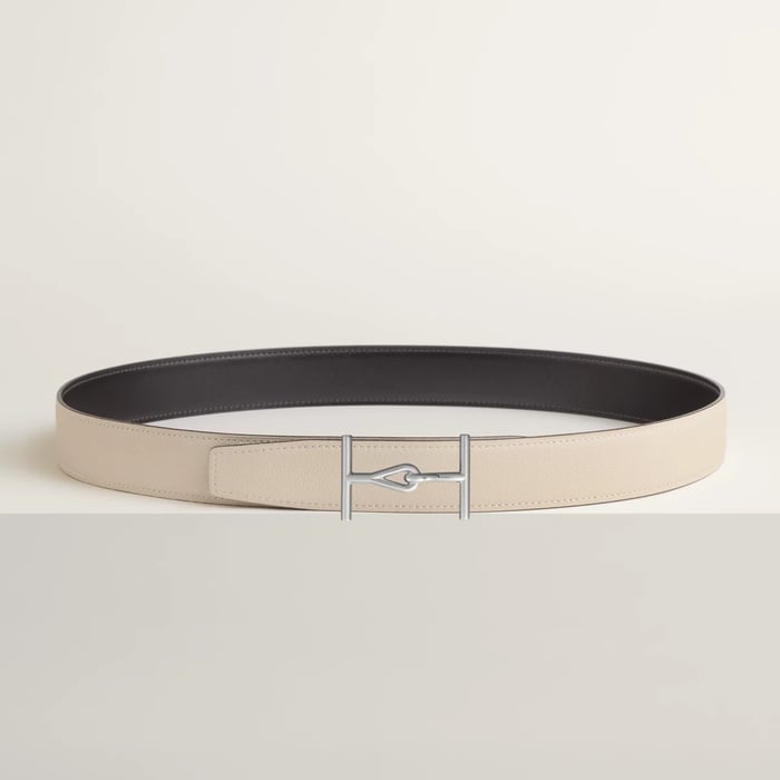Jumbo Belt Buckle & Reversible Leather Strap 32 MM