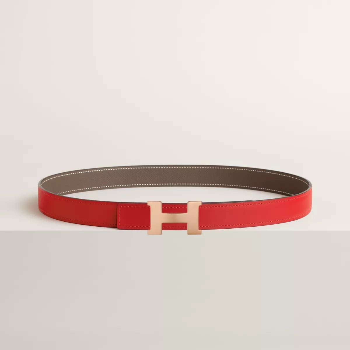 Mini Constance belt buckle & Reversible leather strap 24 mm