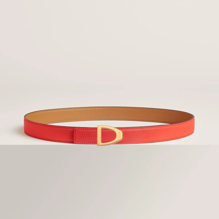 Cavaliere Belt Buckle & Reversible Leather Strap 24 MM