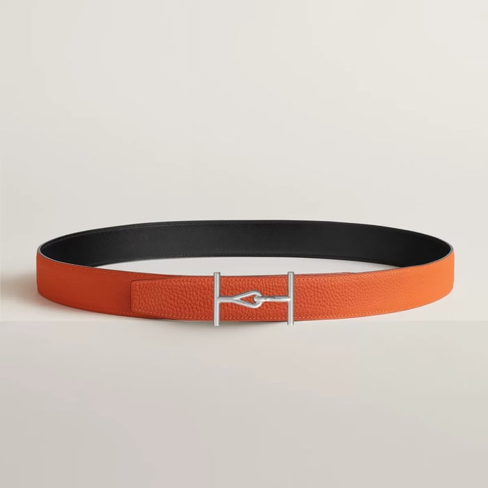 Jumbo Belt Buckle & Reversible Leather Strap 32 MM
