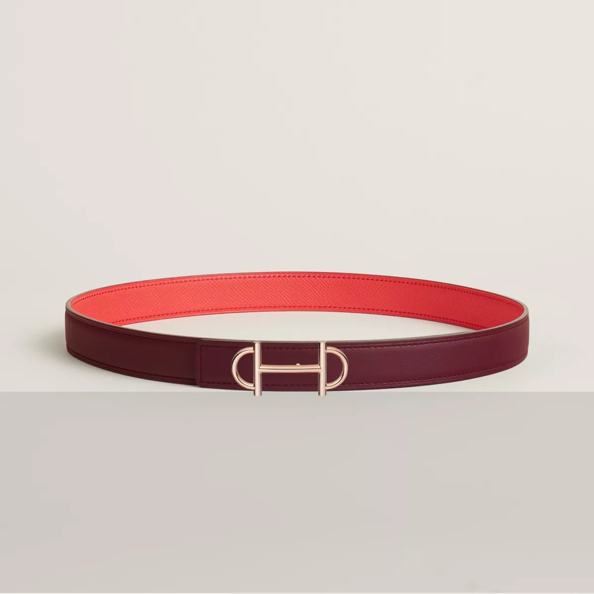 Gamma belt buckle & Reversible leather strap 24 mm
