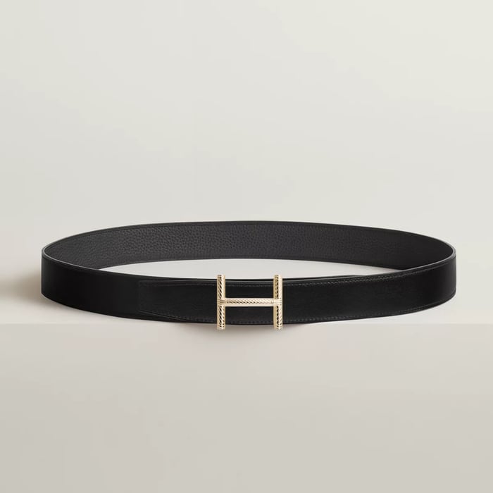 Hisseo Belt Buckle & Reversible Leather Strap 32 MM