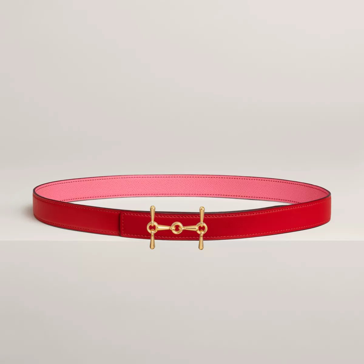 H Equestre 벨트 버클 & 리버서블 가죽 스트랩 24mm