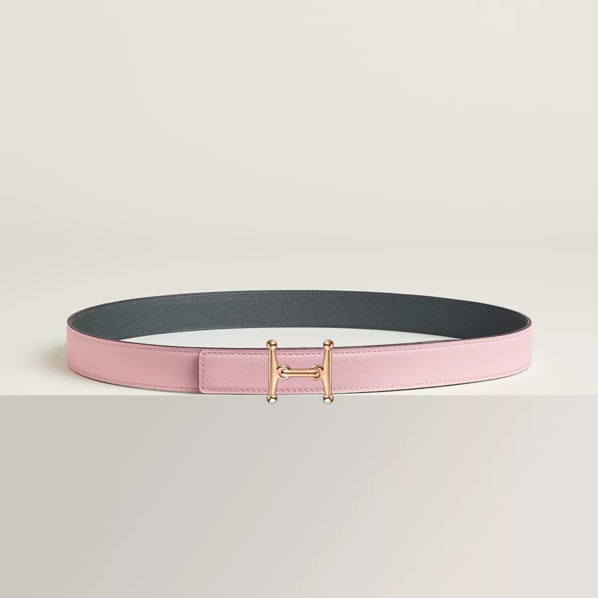 Mors H belt buckle & Reversible leather strap 24 mm