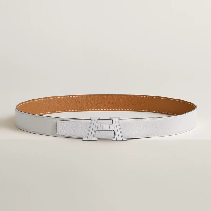 H Take Off Belt Buckle & Reversible Leather Strap 32 MM