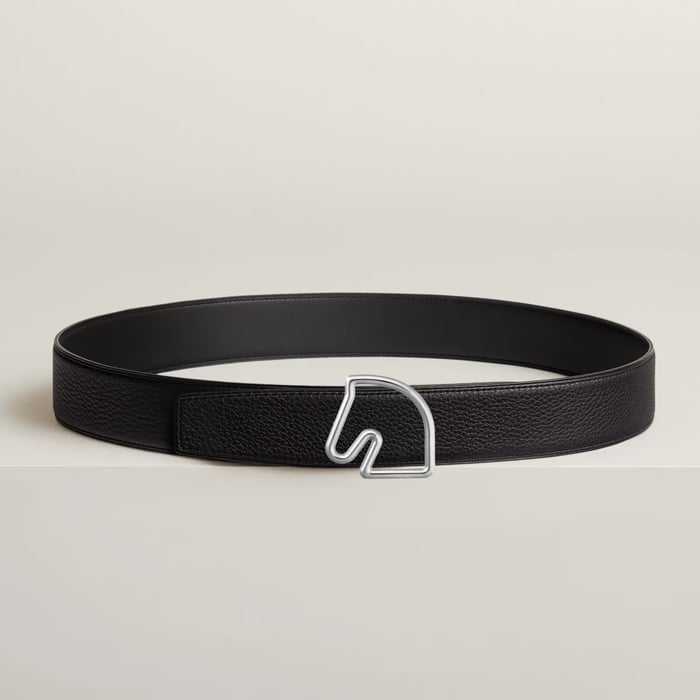 Tete De Cheval Belt Buckle & Reversible Leather Strap 38 MM