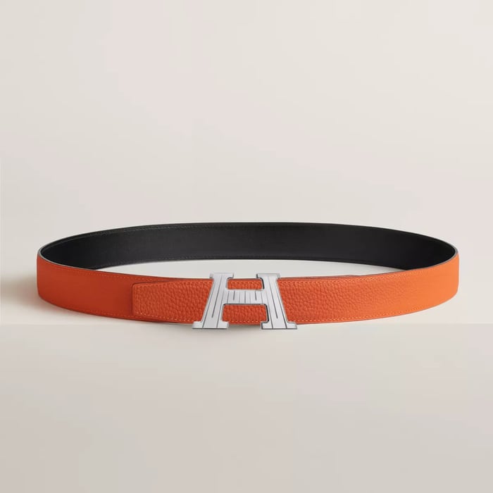 H Take Off Belt Buckle & Reversible Leather Strap 32 MM