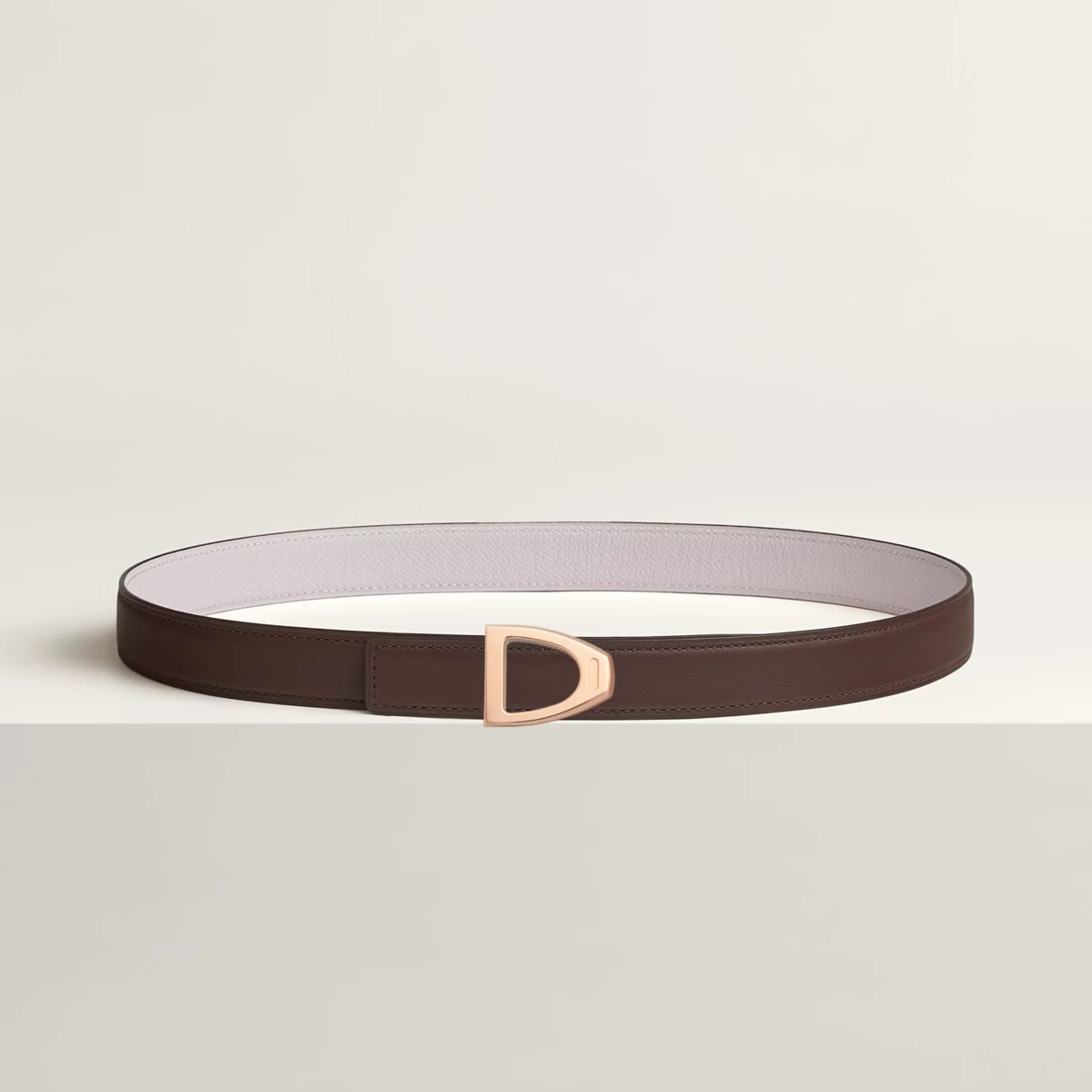 Cavaliere belt buckle & Reversible leather strap 24 mm