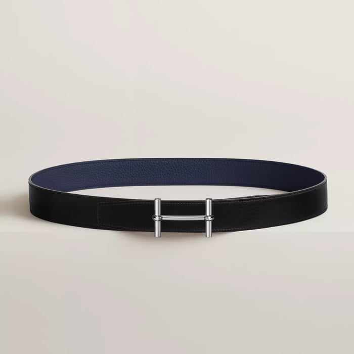 H d'Ancre 벨트 버클 & 리버서블 가죽 스트랩 32mm