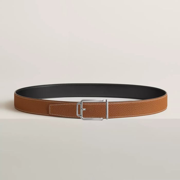 Volte-face Reversible Belt Buckle & Reversible Leather Strap 32 MM