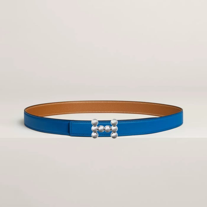 Bubble Belt Buckle & Reversible Leather Strap 24 MM