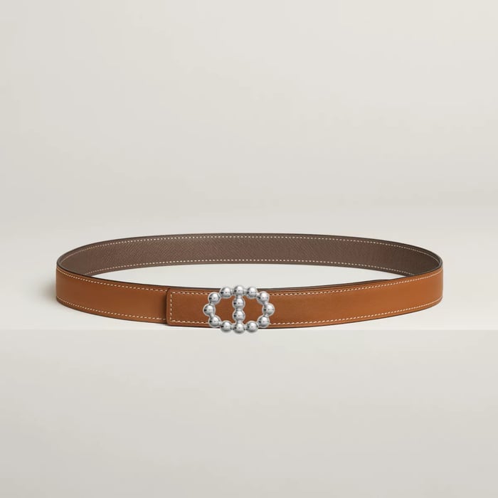 Maillon Bubble belt buckle & Reversible leather strap 24 mm