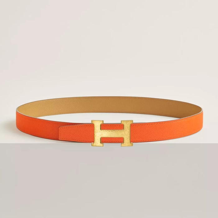 H Martelee belt buckle & Reversible leather strap 32 mm