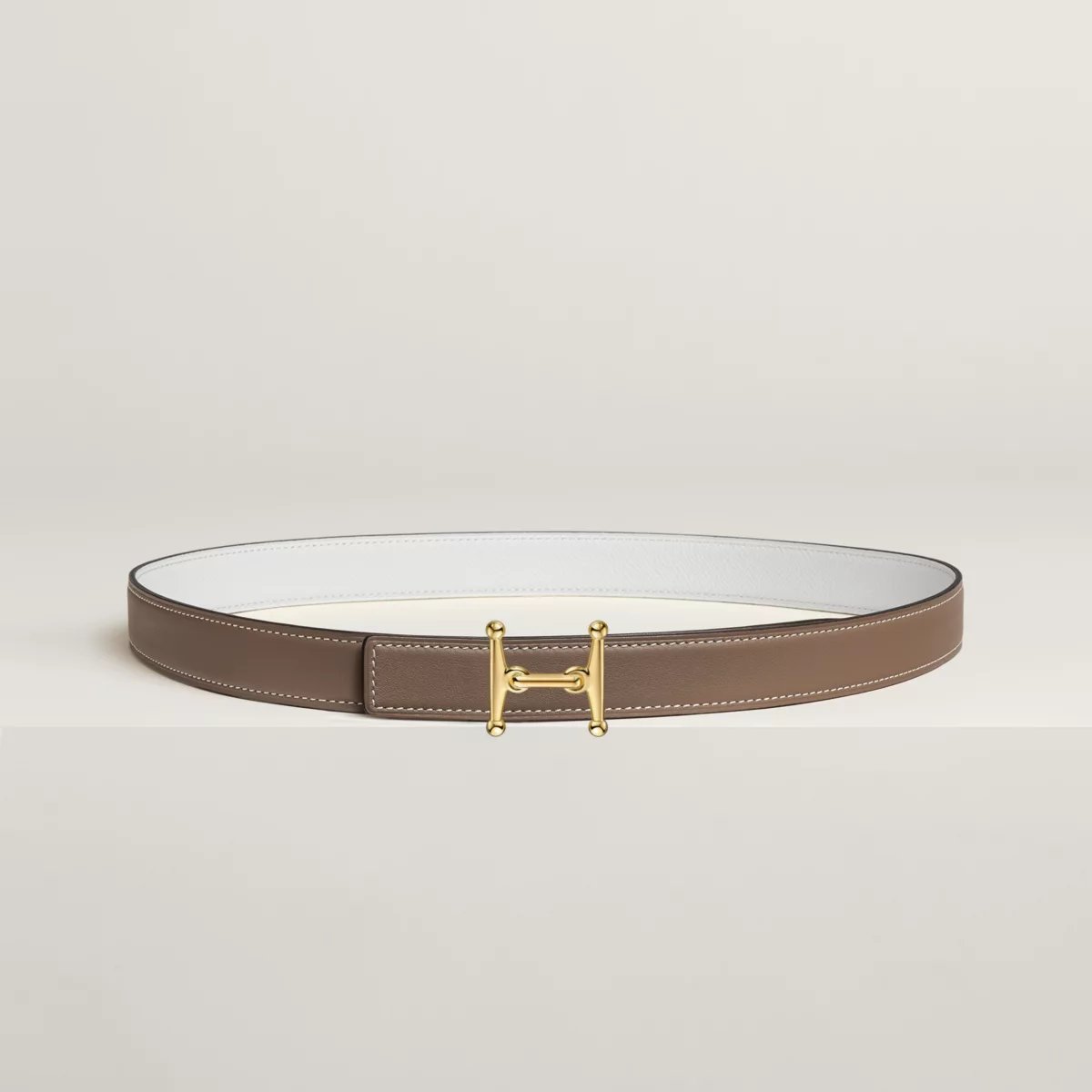 Mors H belt buckle & Reversible leather strap 24 mm