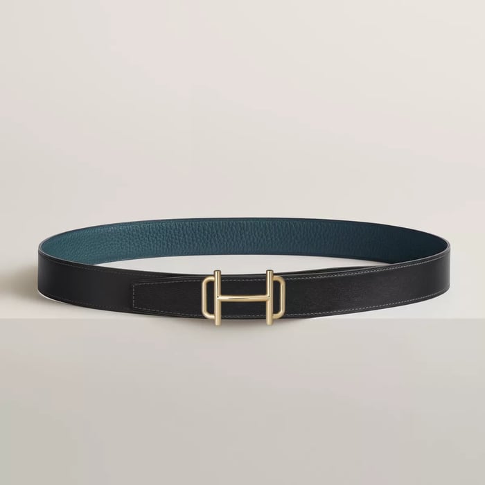 Royal Belt Buckle & Reversible Leather Strap 32 MM