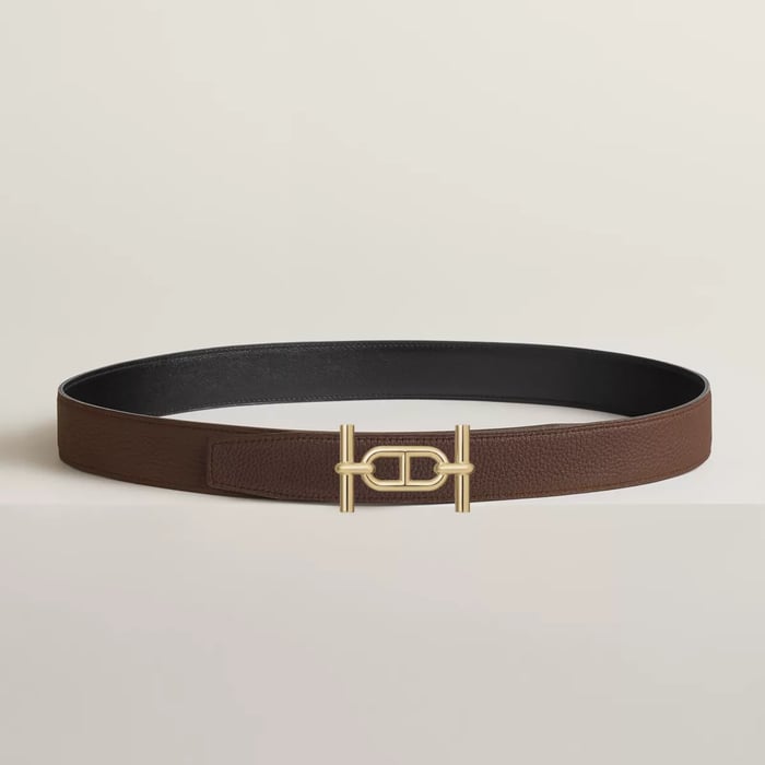 Ancre Belt Buckle & Reversible Leather Strap 32 MM